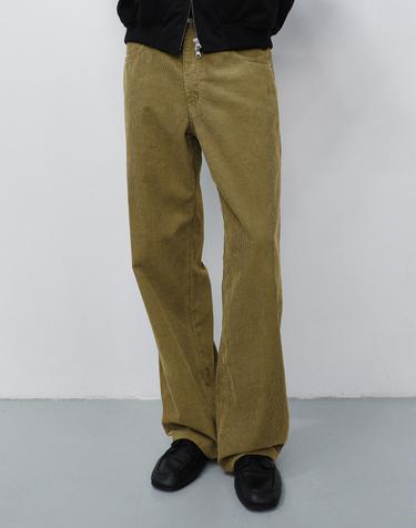 90S WIDE CORDUROY JEANS OLIVE GREEN_M_UDPA6C308E1
