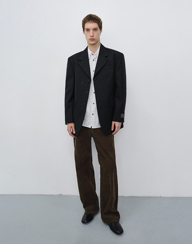 UNISEX REFINED MASCULINE WOOL BLAZER BLACK_M_UDJA6C105BK