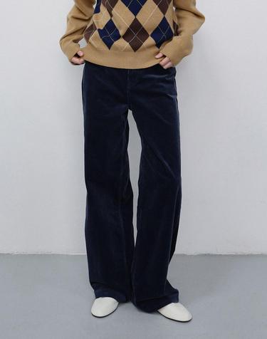 90S WIDE CORDUROY JEANS WASHED BLUE_UDPA6C212B2
