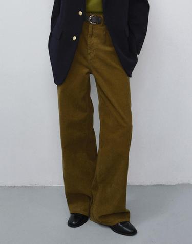 90S WIDE CORDUROY JEANS OLIVE GREEN_UDPA6C212E1