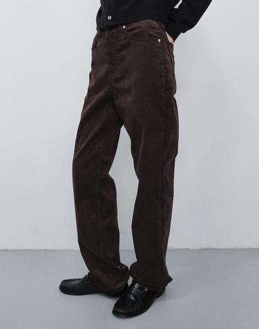 ESSENTIAL STRAIGHT CORDUROY JEANS DEEP BROWN_UDPA6C211W3