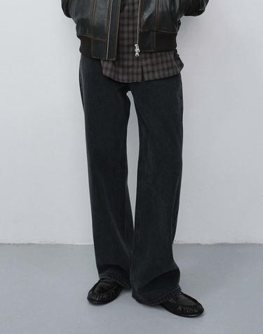 WIDE JEANS WASHED BLACK_UDPA6C209BK