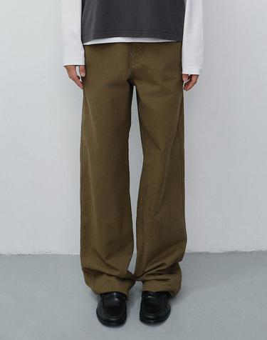 STRAIGHT CHINO SLACKS BEIGE_UDPA6C201I2