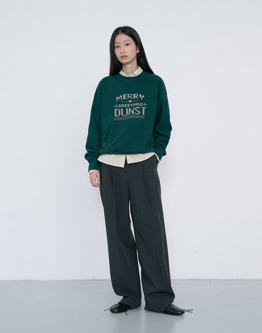 UNISEX PIXEL SWEATSHIRT DEEP GREEN_UDTS6C113E3