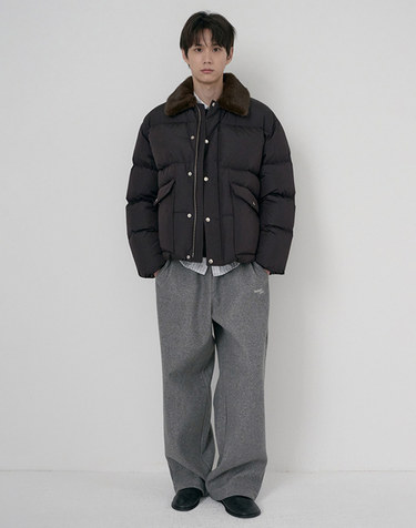 UNISEX JERSEY WIDE PANTS MELANGE GREY_M_UDPA6D121G2