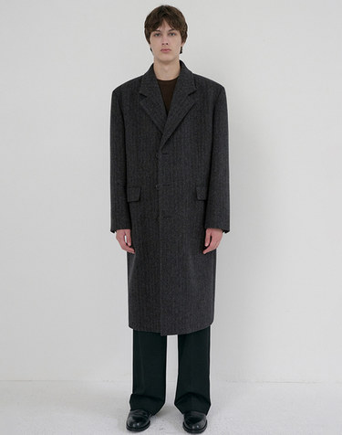 UNISEX BOXY TAILORED COAT GREY HERRINGBONE_M_UDCO6D124G2