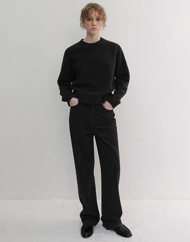 BRUSHED STRAIGHT JEANS BLACK_UDPA6D223BK