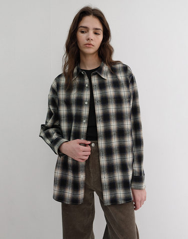 UNISEX WINTER FLANNEL CHECKED SHIRT BLUE_UDSH6D121B2