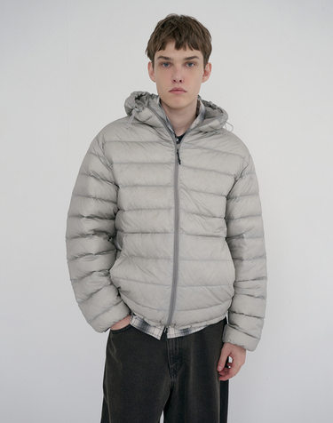 UNISEX LIGHT GOOSE DOWN JACKET ASH GREY_M_UDJU6D141G3