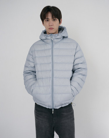 UNISEX LIGHT GOOSE DOWN JACKET GREYISH BLUE_M_UDJU6D141B1