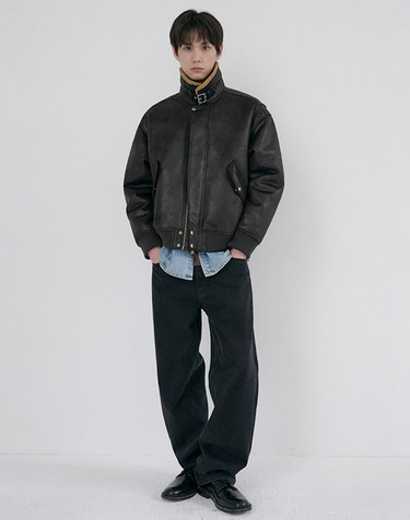 UNISEX VOLUME AVIATOR BLOUSON BLACK_M_UDJU6D131BK