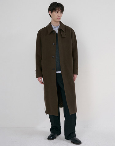 UNISEX BELTED CASHMERE MAC COAT MOCHA BROWN_M_UDCO6D123W2