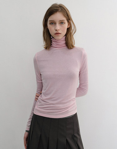 ESSENTIAL ROLL NECK TOP SOFT PINK_UDTS6D221P1