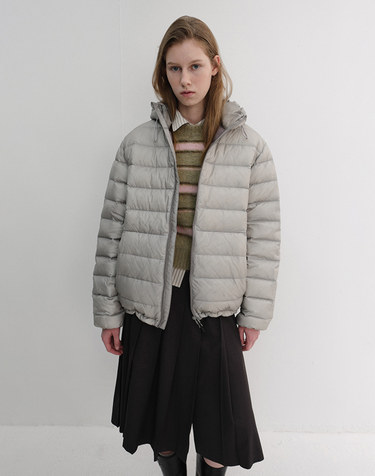 UNISEX LIGHT GOOSE DOWN JACKET ASH GREY_UDJU6D141G3