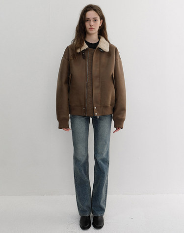 UNISEX VOLUME AVIATOR BLOUSON BROWN_UDJU6D131W2