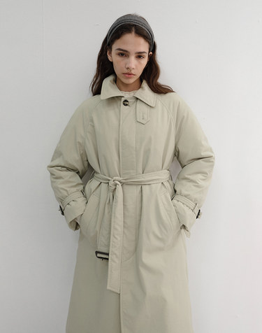 UNISEX PADDED BALMACAAN COAT SOFT BEIGE_UDCO6D141I1