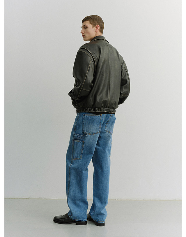 던스트 MODERN CARPENTER JEANS CLASSIC BLUE_M_UDPA6A307B2 블루 착용컷
