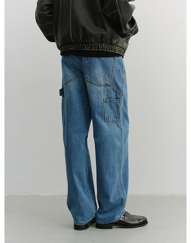 던스트 MODERN CARPENTER JEANS CLASSIC BLUE_M_UDPA6A307B2 블루 착용컷