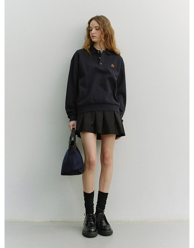 던스트 SHEER KNEE SOCKS BLACK_UDSS6E201BK 블랙 착용컷