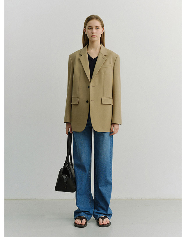 던스트 90S WIDE LEG NEW JEANS MID BLUE_UDPA6A210B2 블루 착용컷