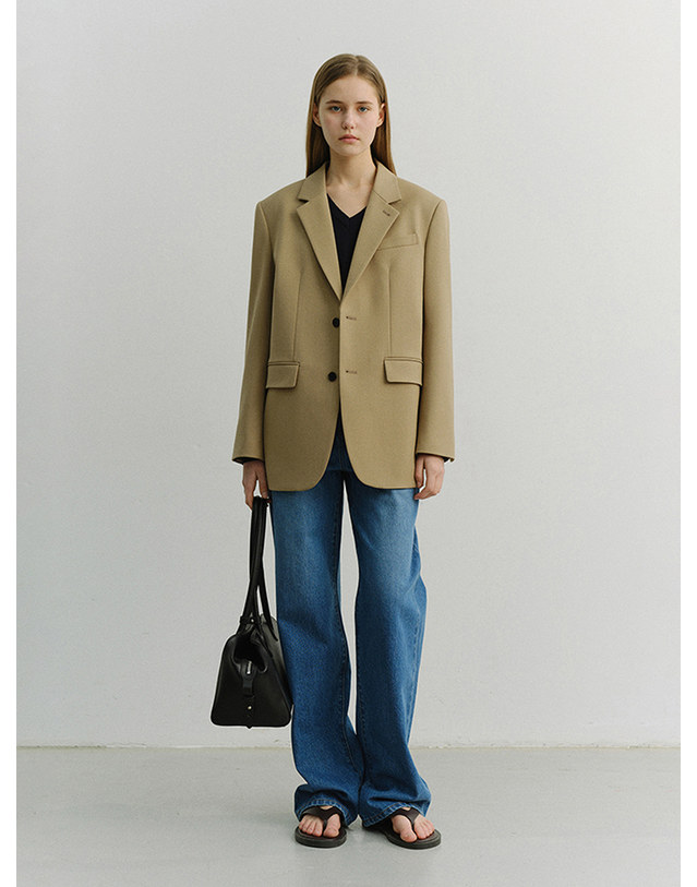 던스트 90S WIDE LEG NEW JEANS MID BLUE_UDPA6A210B2 블루 착용컷