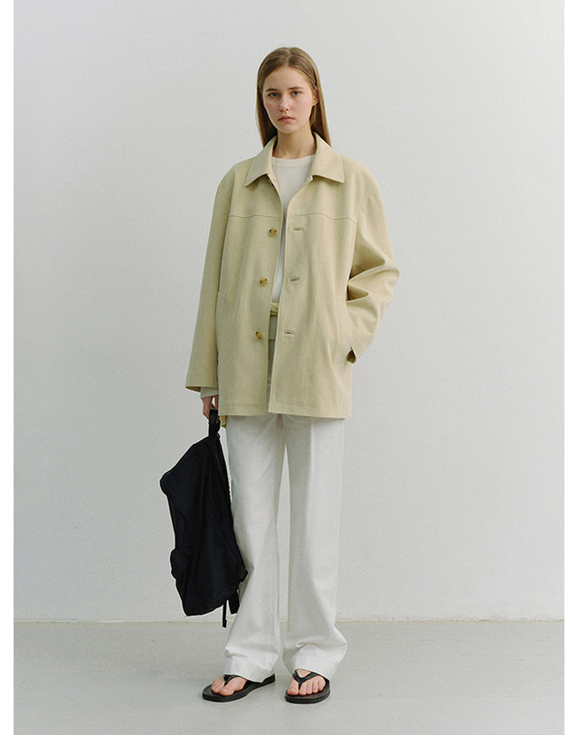 던스트 PLEATED CHINO SLACKS IVORY_UDPA6A203IV 아이보리 착용컷