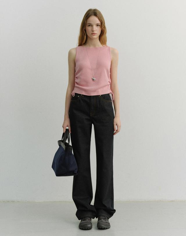 던스트 LAYERING KNIT TOP PINK_UDSW6A202P2 핑크 착용컷