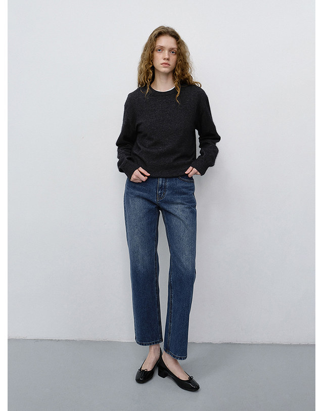 던스트 [11/02 예약배송] SLICK CIGARETTE JEANS CLASSIC BLUE_UDPA6C205B2 블루 착용컷