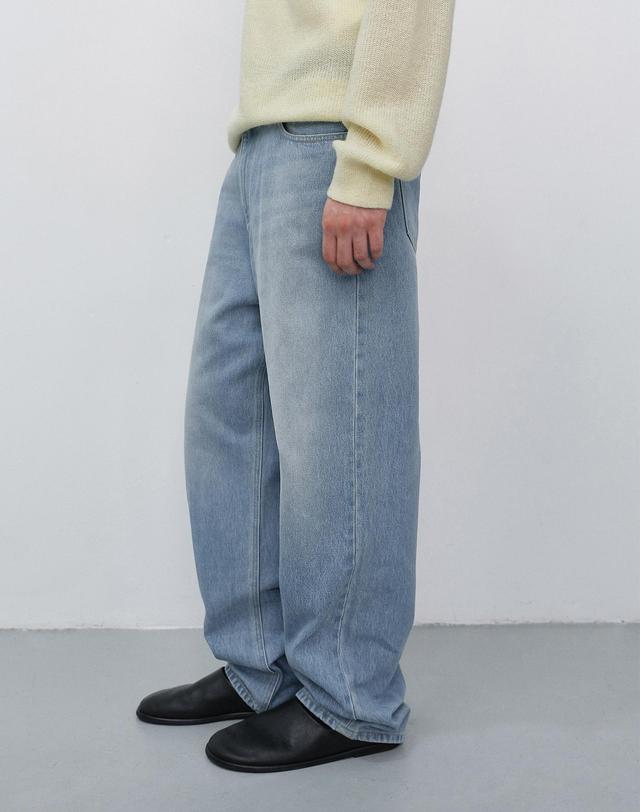 던스트 REGULAR JEANS LIGHT BLUE_M_UDPA6C305B1 블루 착용컷