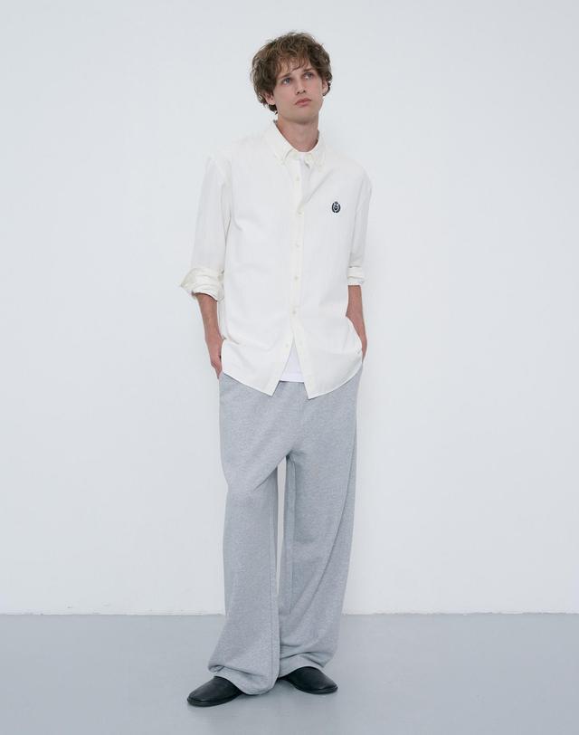 던스트 UNISEX STRAIGHT SWEATPANTS MELANGE GREY_M_UDPA6C101G2 그레이 착용컷