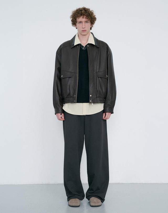 던스트 UNISEX STRAIGHT SWEATPANTS SOFT BLACK_M_UDPA6C101BK 블랙 착용컷
