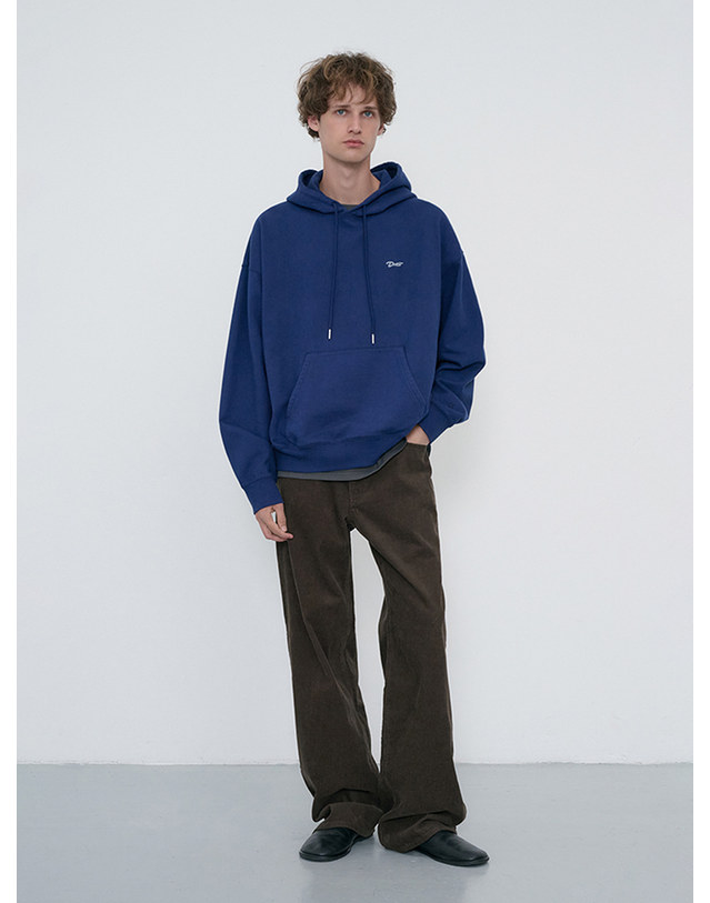 던스트 UNISEX GARMENT DYED HOODIE NAVY_M_UDTS6C114N2 네이비 착용컷
