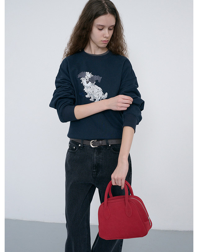 던스트 SUEDE BOSTON TOTE BAG RED_UDBA6F202R2 레드 착용컷