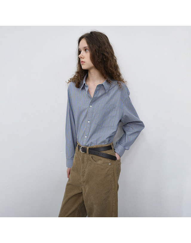 던스트 D-BUCKLE CLASSIC BELT ESPRESSO_UDBE6F204W2 브라운 착용컷