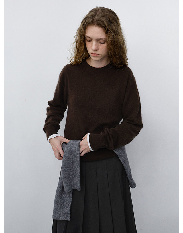 던스트 PLEATS LONG SKIRT CHARCOAL GREY_UDSK6C206CG 그레이 착용컷
