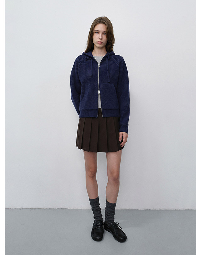 던스트 PLEATS MINI SKIRT BROWN_UDSK6C203W2 브라운 착용컷