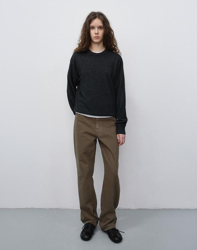 던스트 ESSENTIAL STRAIGHT COLORED JEANS BEIGE_UDPA6C208I2 베이지 착용컷