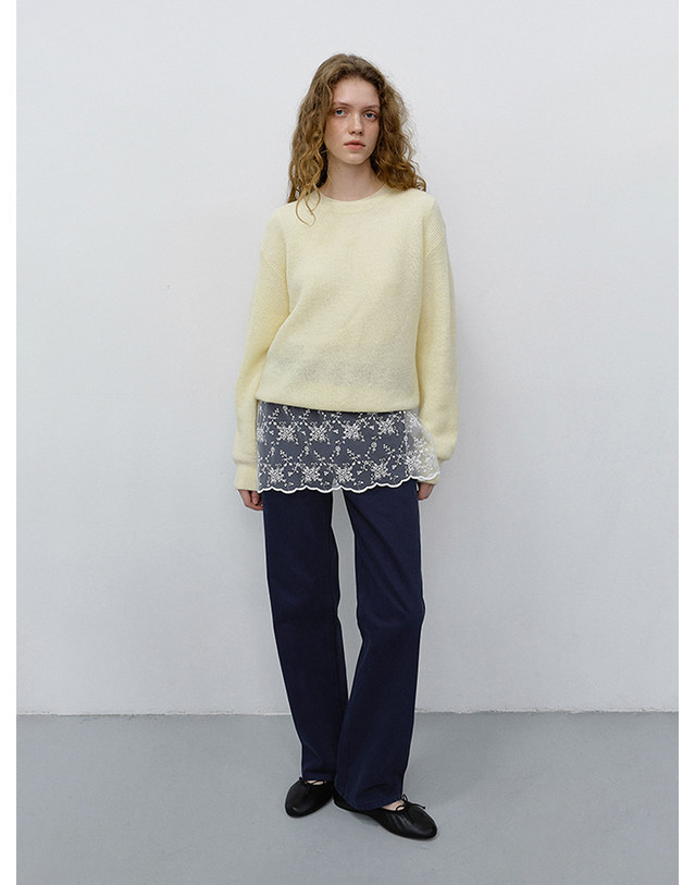 던스트 ESSENTIAL STRAIGHT COLORED JEANS BLUE NAVY_UDPA6C208N1 네이비 착용컷