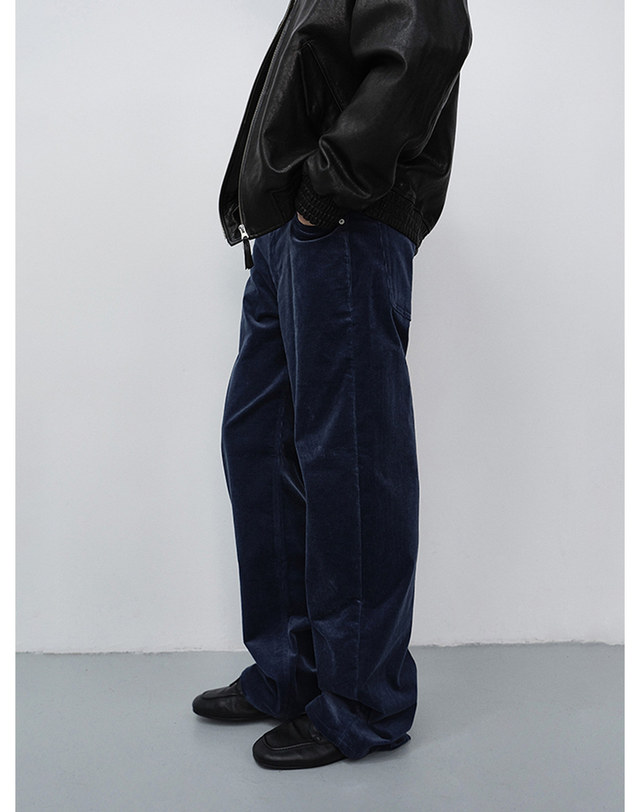 던스트 90S WIDE CORDUROY JEANS WASHED BLUE_M_UDPA6C308B2 블루 착용컷
