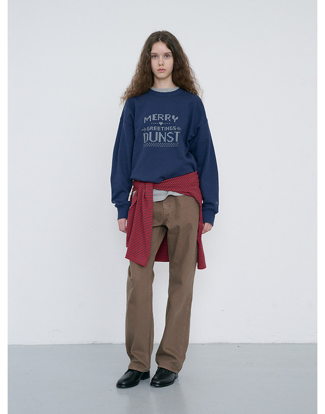 던스트 UNISEX PIXEL SWEATSHIRT NAVY_M_UDTS6C113N2 네이비 착용컷