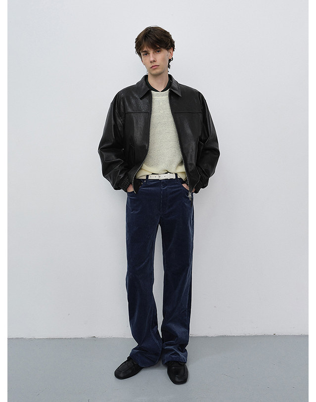 던스트 UNISEX HAIRLY SWEATER LEMON BUTTER_M_UDSW6C113Y1 노랑 착용컷