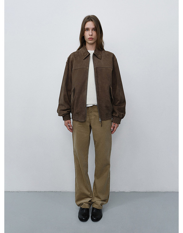 던스트 ESSENTIAL STRAIGHT CORDUROY JEANS ETOUPE_UDPA6C211I3 멀티컬러 착용컷