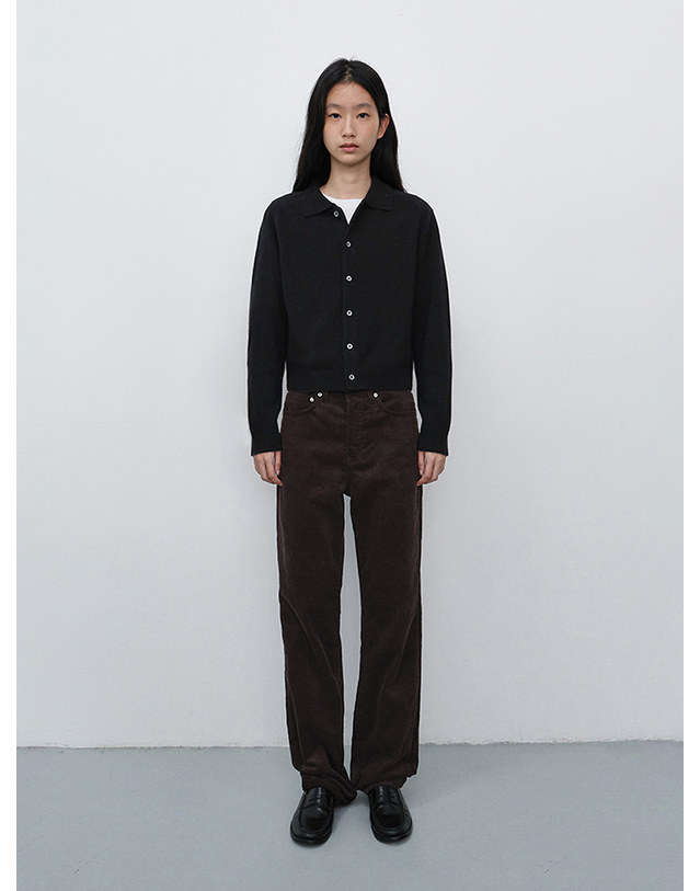 던스트 ESSENTIAL STRAIGHT CORDUROY JEANS DEEP BROWN_UDPA6C211W3 브라운 착용컷