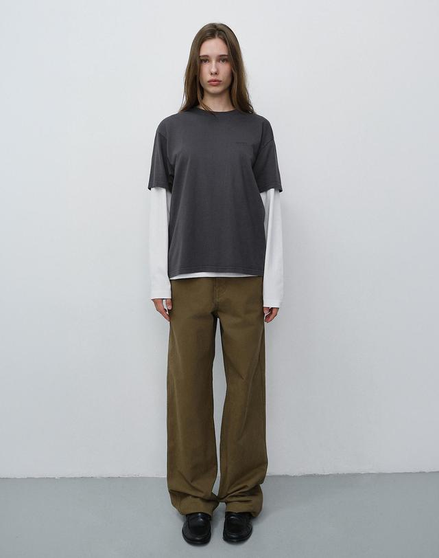 던스트 STRAIGHT CHINO SLACKS BEIGE_UDPA6C201I2 베이지 착용컷