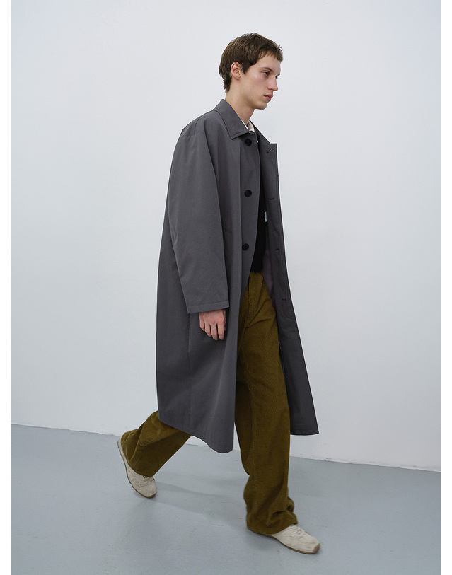 던스트 UNISEX REFINED MAC COAT ASH GREY_UDTR6C102G2 그레이 착용컷