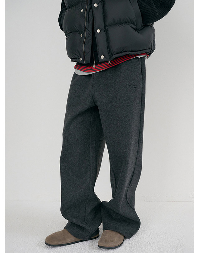 던스트 UNISEX JERSEY WIDE PANTS CHARCOAL GREY_M_UDPA6D121CG 그레이 착용컷