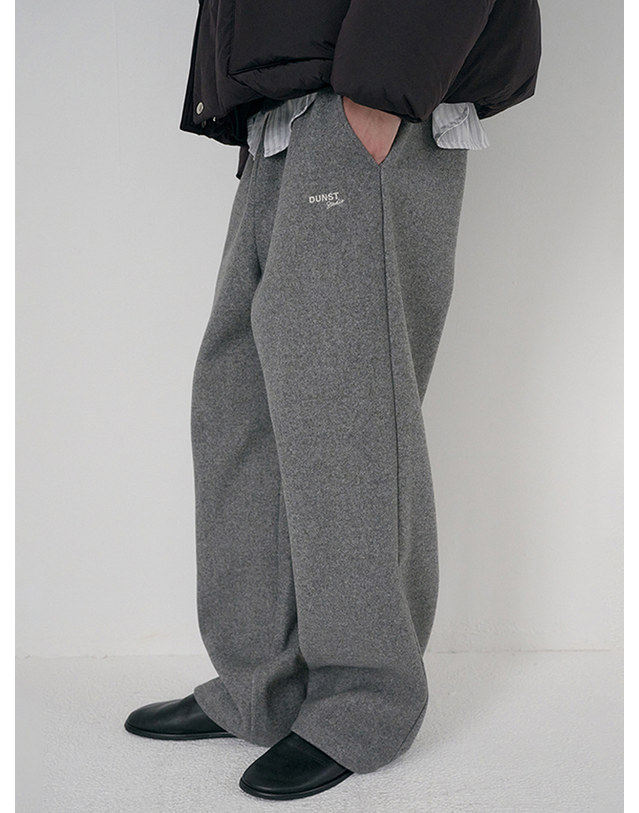 던스트 UNISEX JERSEY WIDE PANTS MELANGE GREY_M_UDPA6D121G2 그레이 착용컷