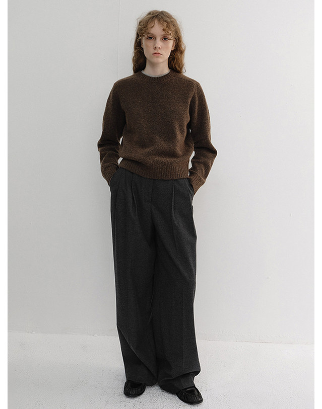 던스트 WINTER FLANNEL SLACKS CHARCOAL GREY_UDPA6D221CG 그레이 착용컷