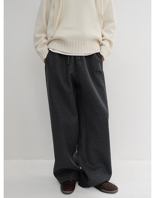 던스트 UNISEX JERSEY WIDE PANTS CHARCOAL GREY_UDPA6D121CG 그레이 착용컷