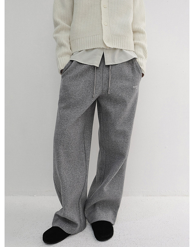 던스트 UNISEX JERSEY WIDE PANTS MELANGE GREY_UDPA6D121G2 그레이 착용컷